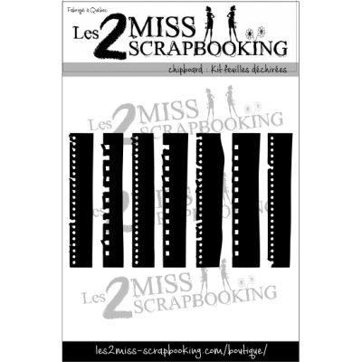  Les 2 Miss scrapbooking - Chipboard «Kit feuilles déchirées»